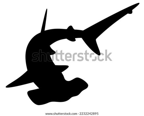 Shark Silhouette Hammerhead Shark Isolated Illustration Stock Illustration 2232242895 | Shutterstock