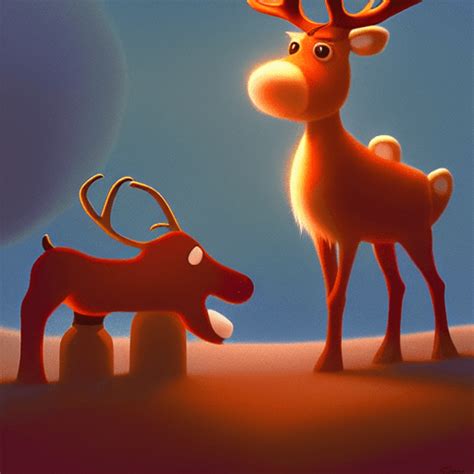 Santa's Reindeer Rudolph by Pixar by Shaun Tan · Creative Fabrica