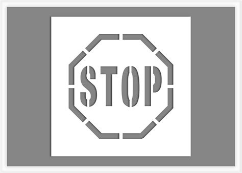 Stop Sign Stencil 590 Stencilville - vrogue.co