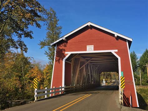 Photographing Oregon Shimanek Covered Bridge near Scio in Linn County, Oregon | Covered bridges ...