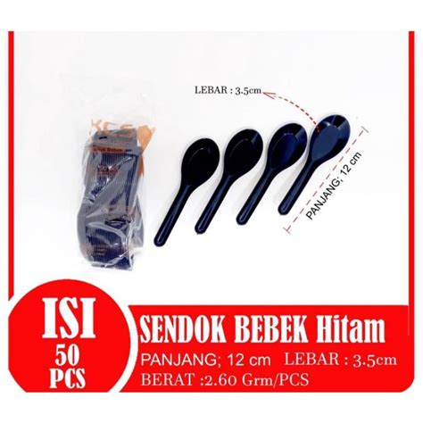 sendok plastik hitam sekali pakai isi 50 pcs | Lazada Indonesia