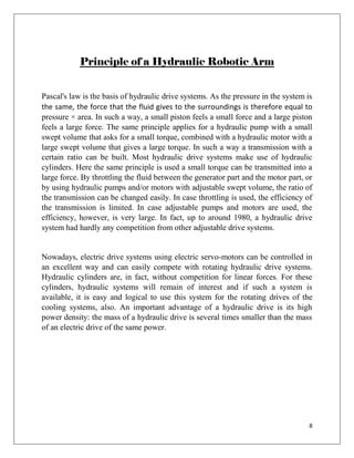 PROJECT REPORT ON HYDRAULIC ROBOTIC ARM | PDF - (PDF) robot arm project