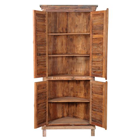 Aiden Tall Shutter Corner Cabinet | Wayfair