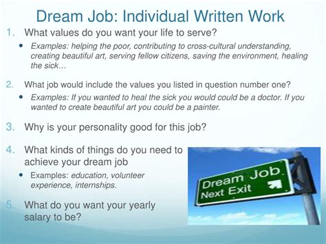 PPT - My Dream Job PowerPoint Presentation, free download - ID:6748561