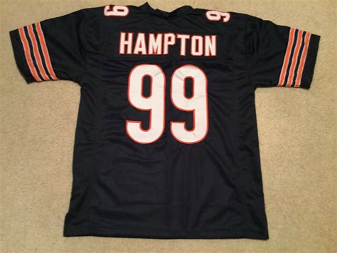 UNSIGNED CUSTOM Sewn Stitched Dan Hampton Blue Jersey - M, L, XL, 2XL ...