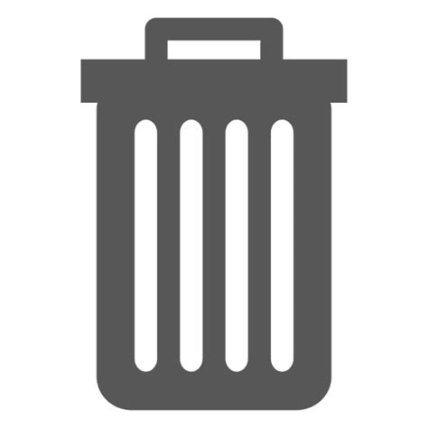 Flat trash can icon - Transparent PNG & SVG vector file