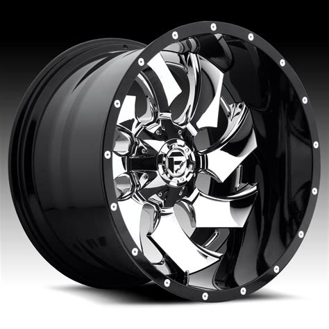 Fuel D240 Cleaver 2-PC Chrome Black Custom Truck Wheels Rims - Fuel ...