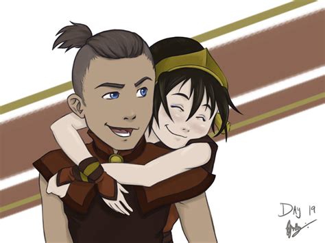 Day 19 - Sokka and Toph by Kameia on DeviantArt