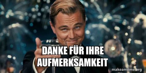 Danke für Ihre Aufmerksamkeit - Great Gatsby Reaction - Leonardo ...