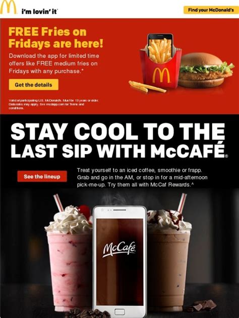 McDonald's: Earn FREE Drinks with McCafé Rewards! | Milled