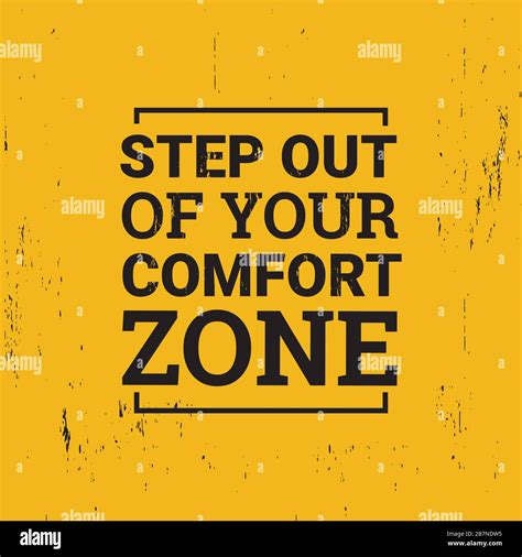 Step out of your comfort zone. Motivational quotes Stock Vector Image ...