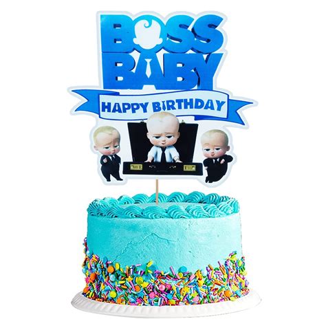 Buy Party PropzParty Propz Boss Baby Theme Birthday Decoration - 1 Pc Boss Baby Birthday Cake ...