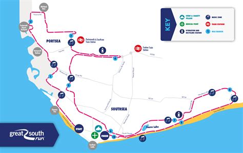 Great South Run 2024 Route Map - Tessa Fleurette