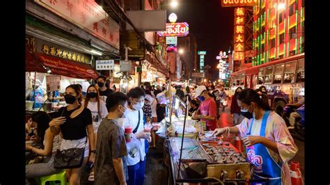 [4K] Amazing night street food at Yaowarat road or Chinatown, Bangkok ...