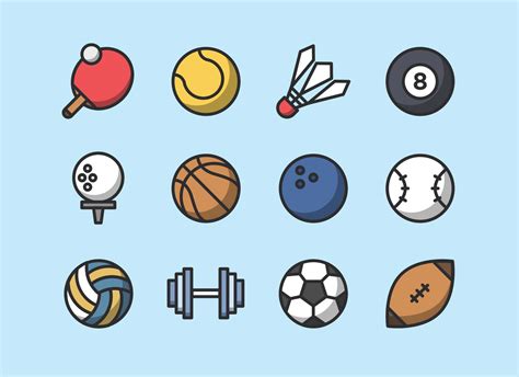 12 Free Sport Icons (Ai & Sketch)