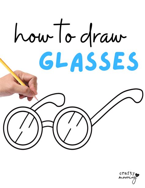 How to Draw Glasses (Easy Step by Step) - Crafty Morning