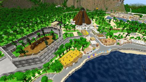 Jurassic World Map 2015 Isla Nublar Map 2015 v5 Map Minecraft Bedrock PE Edition - Lake Area ...