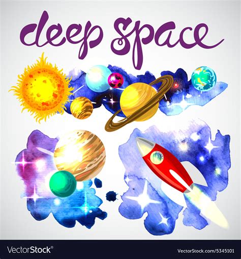 Watercolor space Royalty Free Vector Image - VectorStock