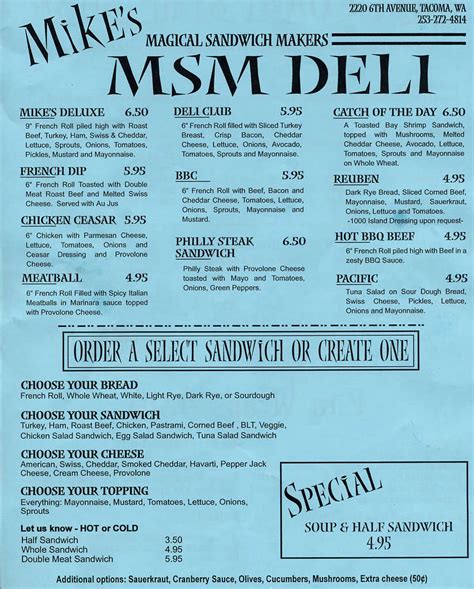 MSM (Magical Sandwich Makers) Deli: Tacoma