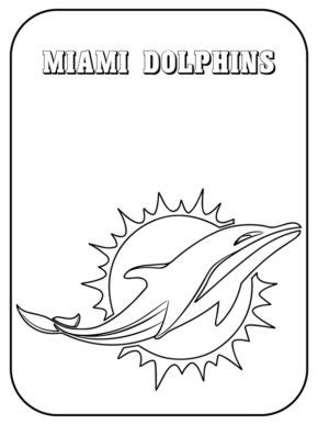 Miami Dolphins Logo Coloring Page & coloring book.