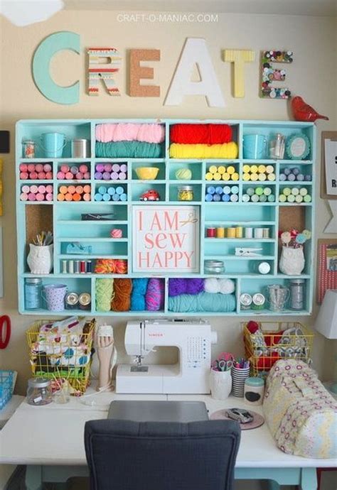 48 Awesome Diy Craft Room Ideas For Small Spaces | Small craft rooms, Craft room design, Craft ...