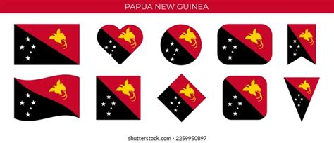 Papua New Guinea National Flag Vector Stock Vector (Royalty Free) 2259950897 | Shutterstock