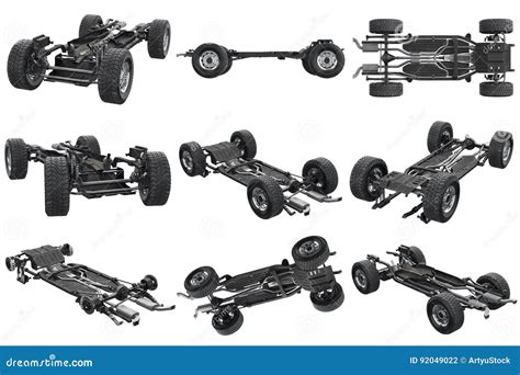 Chassis frame car set stock illustration. Illustration of truck - 92049022