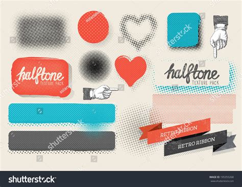 Vector Halftone Texture Pack Various Halftone Stock Vector (Royalty Free) 195355268 | Shutterstock