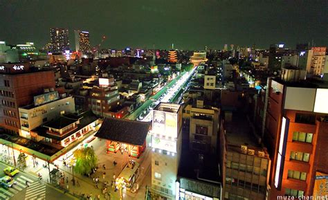 Night view over Asakusa, Tokyo