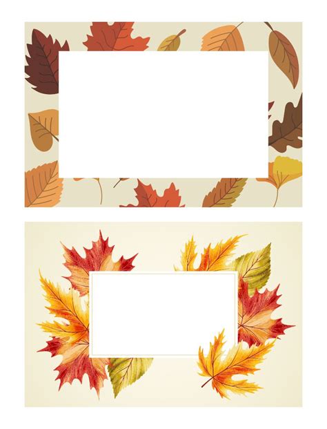 Printable Fall Name Tags