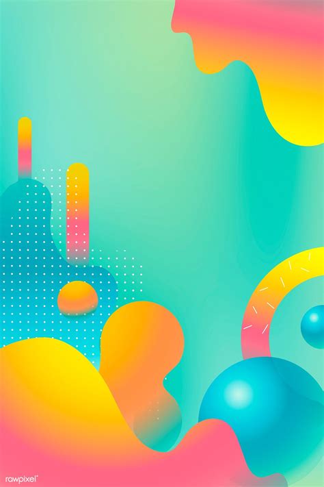 Colorful vibrant summer poster vector | premium image by rawpixel.com / 杜珮甄 Abstract Iphone ...