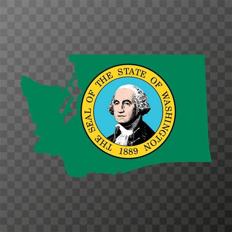 Washington state flag. Vector illustration. 13430867 Vector Art at Vecteezy