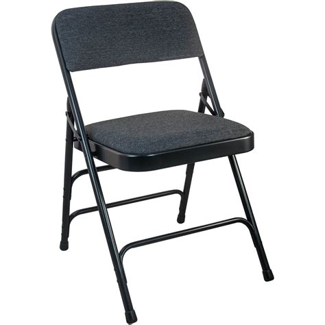 2-Pack Black Padded Metal Folding Chair with Fabric Seat - Walmart.com