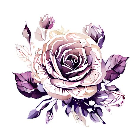 Watercolor vintage rose floral generated ai 24638692 PNG