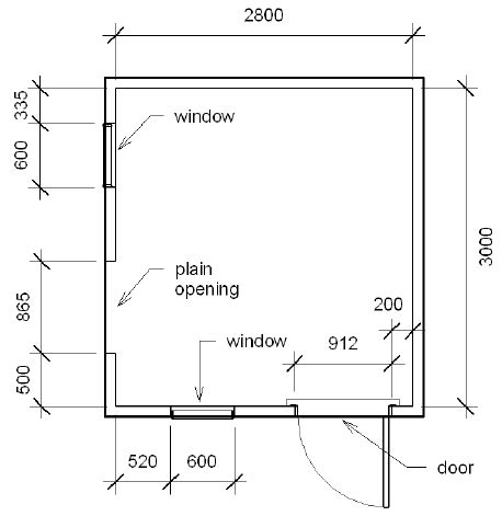 Single Room Floor Plan