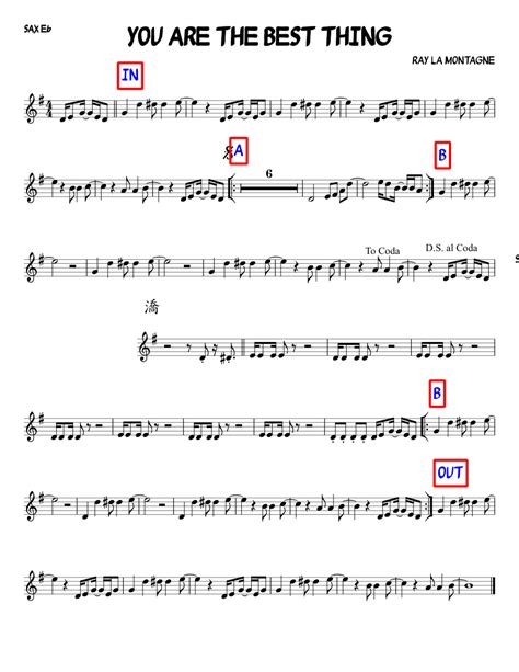 006 - You are the best thing Sheet music for Saxophone alto (Solo) | Musescore.com