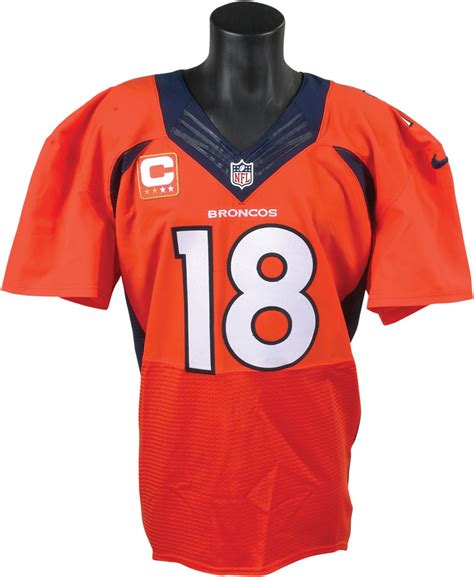 2013 Peyton Manning Game Worn Denver Broncos Jersey vs. SD Chargers ...