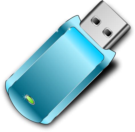 Clipart - ClÃ© USB bleue