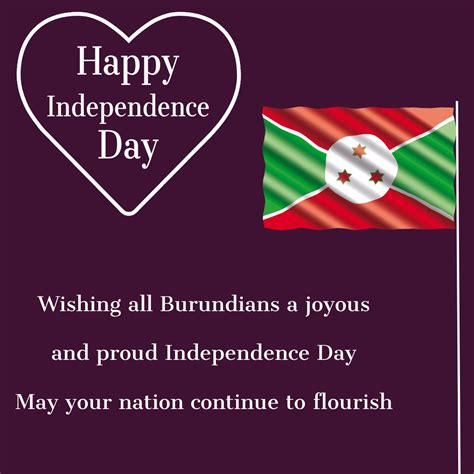 Sending warm wishes to all Burundians on this momentous occasion. Happy Independence Day ...