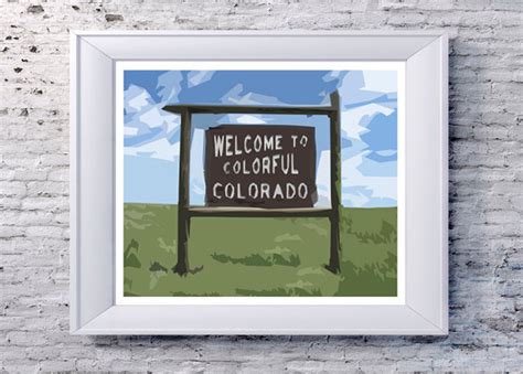 Colorful Colorado Sign, Colorado Poster, Welcome to Colorado Print ...