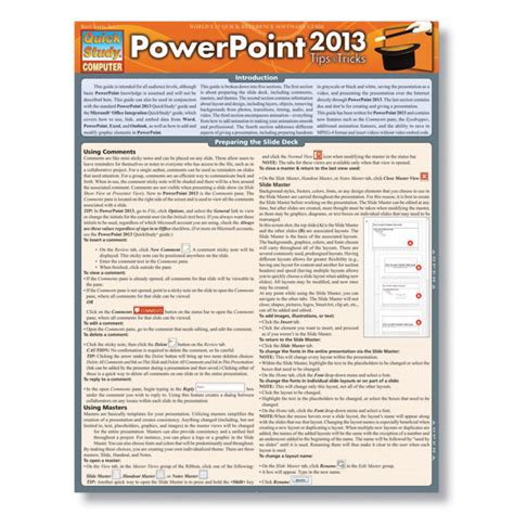 PowerPoint 2013 Tips and Tricks Reference Guide