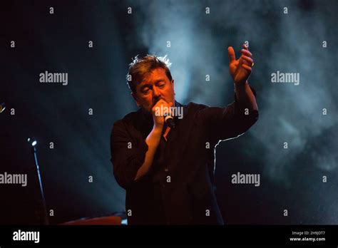 Guy Garvey and his band performing live on the Festival Hall stage at ...