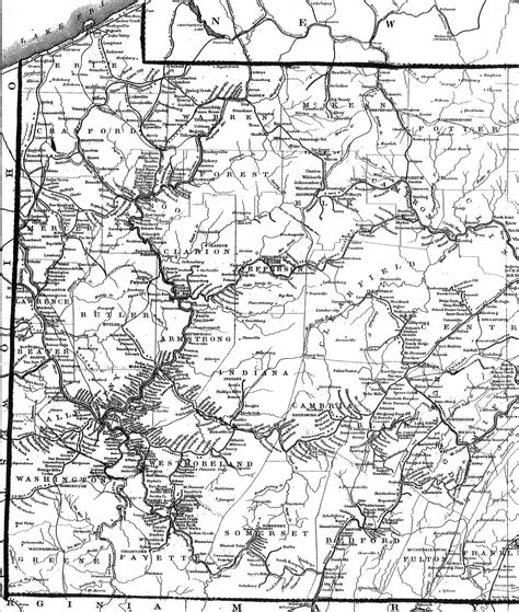 Western Pennsylvania Railroad Map of 1876 | Cranberry Township ...