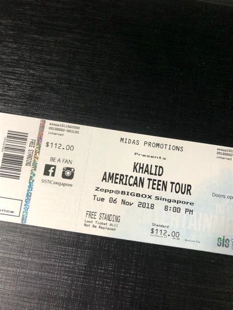 Khalid concert ticket, Tickets & Vouchers, Event Tickets on Carousell