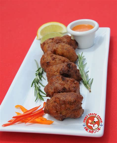 Delicious Conch Fritters with Signature Dipping Sauce | Conch fritters ...