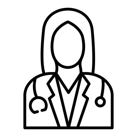 Lady Doctor Icon Style 7243919 Vector Art at Vecteezy