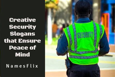 635+ Creative Security Slogans that Ensure Peace of Mind