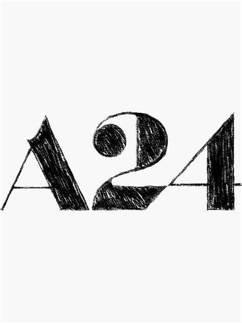 "Hand-drawn A24 Logo " Sticker by localhousewife | Redbubble