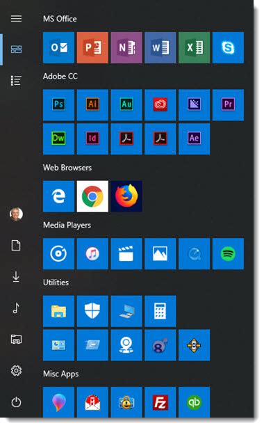 Windows 10 Start Menu Icons (Complaining) - The PowerPoint Blog