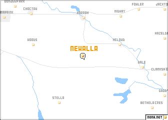 Newalla (United States - USA) map - nona.net